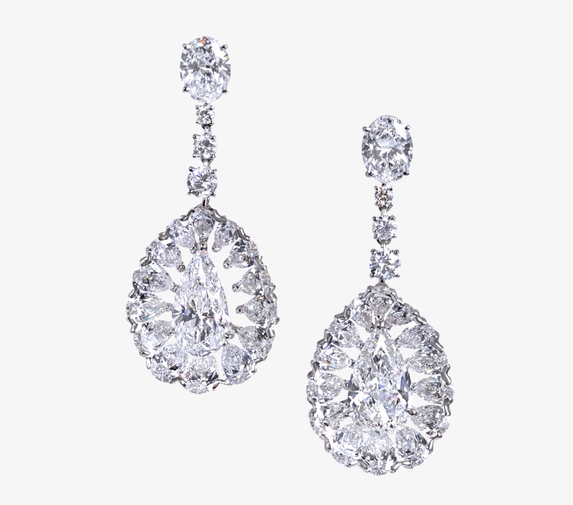 Suites - Aquamarine Diamond Drop Earrings, transparent png download