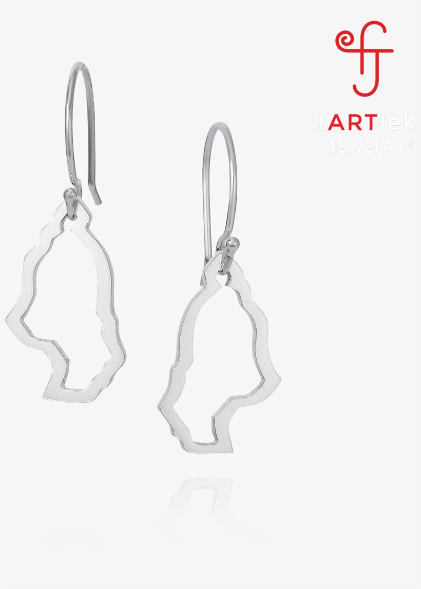 Fartlek Jewelry Dempsey Challenge 10mi Bike Route Earrings - Earrings, transparent png download