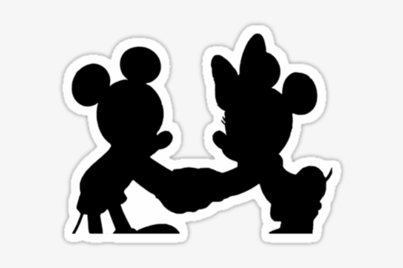 Mickey And Minnie Silhouette Png, transparent png download