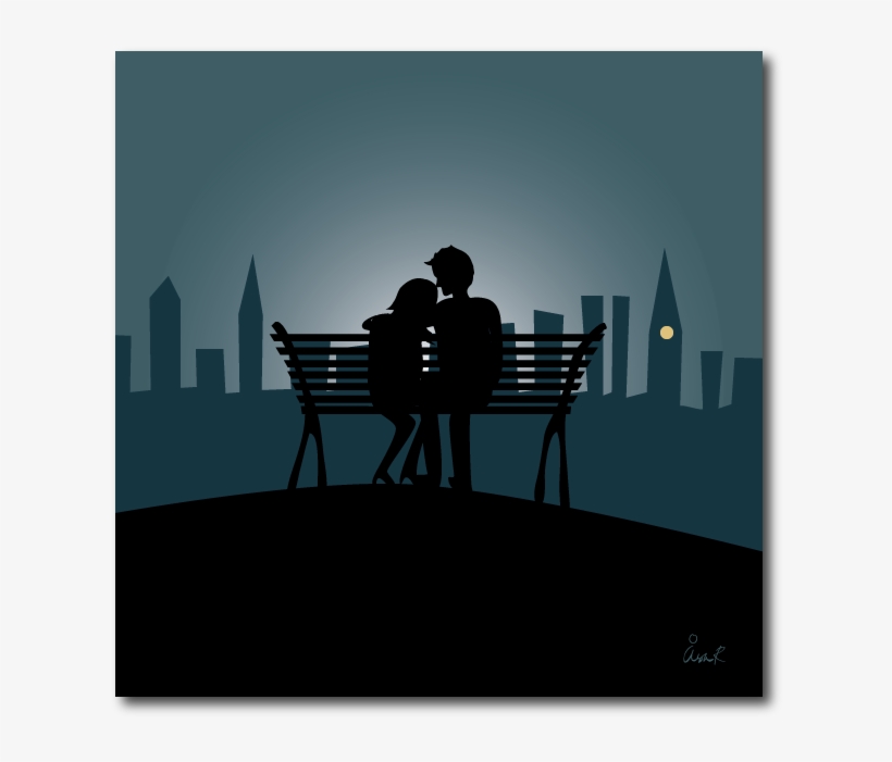 Love In The City Blå Square Shadow - Silhouette, transparent png download