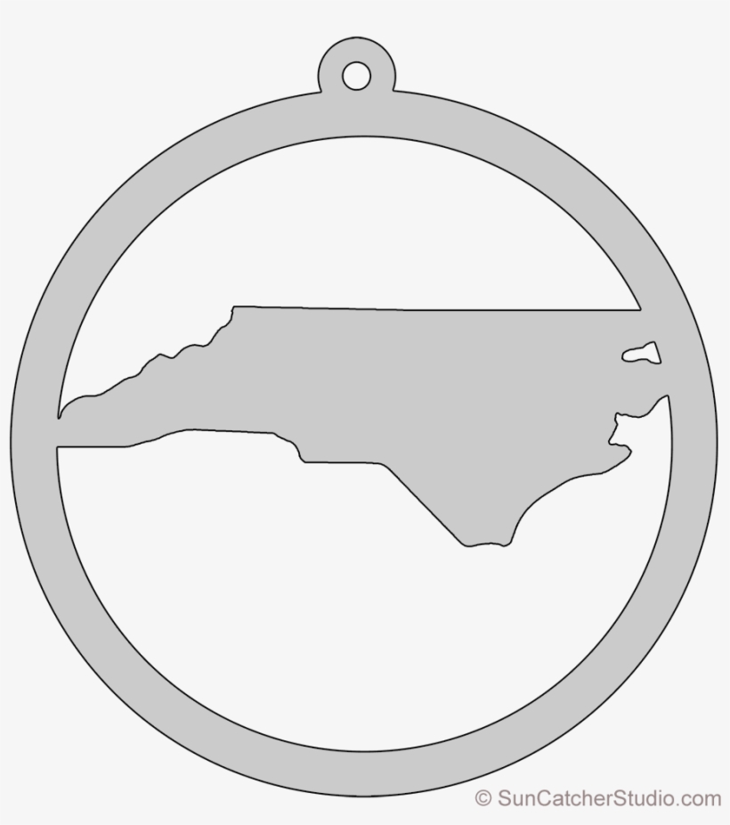 North Carolina Map Circle Free Scroll Saw Pattern Shape - Pattern, transparent png download