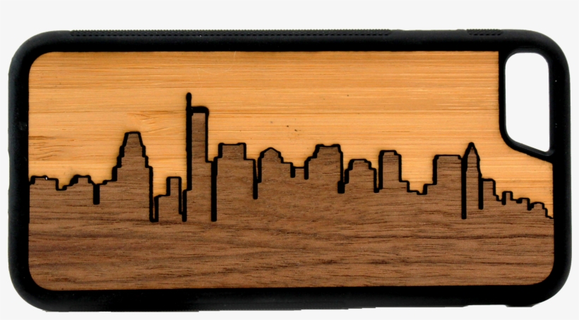 Slim Wooden Iphone Case - Skyline, transparent png download