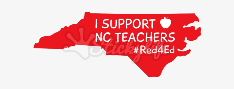 North Carolina Red For Ed Decal - Love North Carolina, transparent png download