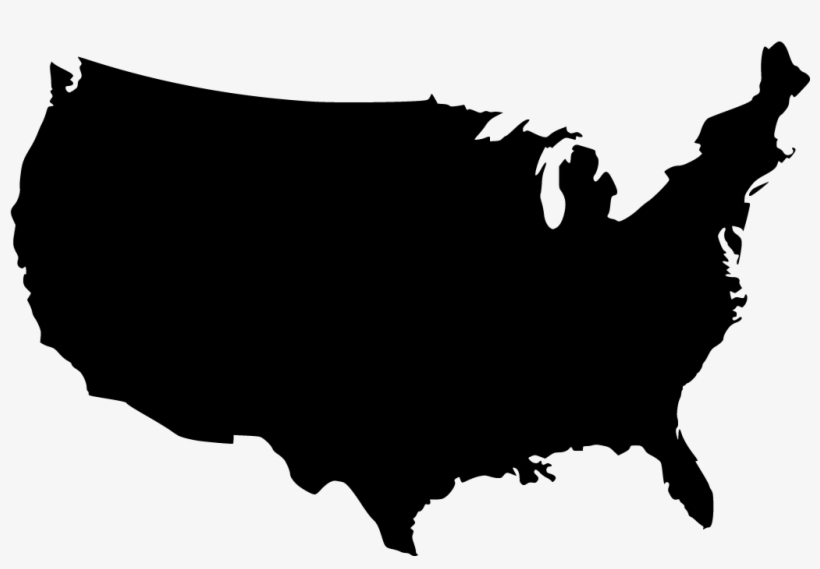 United States Silhouette Png - United States Vector, transparent png download