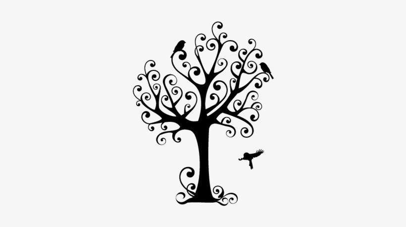 Choose Color - Funny Growing Tree Vinyl Wall Art (black), transparent png download