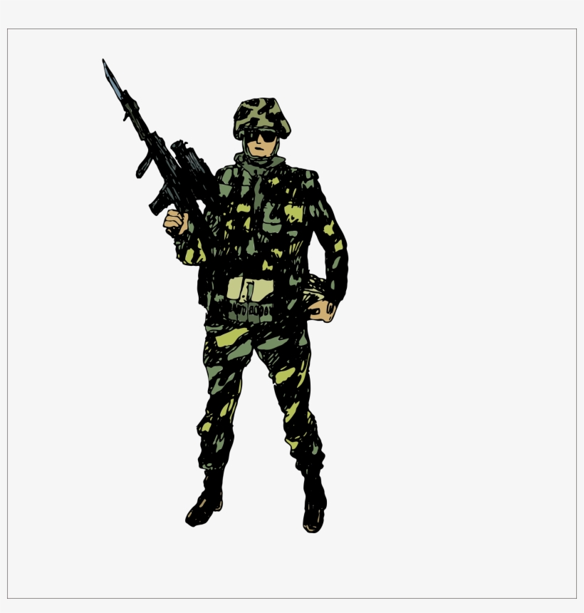 Military Drawing Clip Art Transprent Png Free - Military Soldier Drawing, transparent png download
