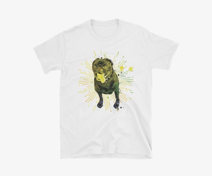 Pug's Color Explosion White Tee, transparent png download