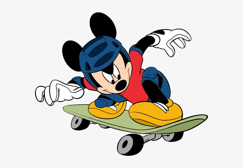 Disney Skateboarding Clip Art Disney Clip Art Galore - Mickey Mouse Skateboard, transparent png download