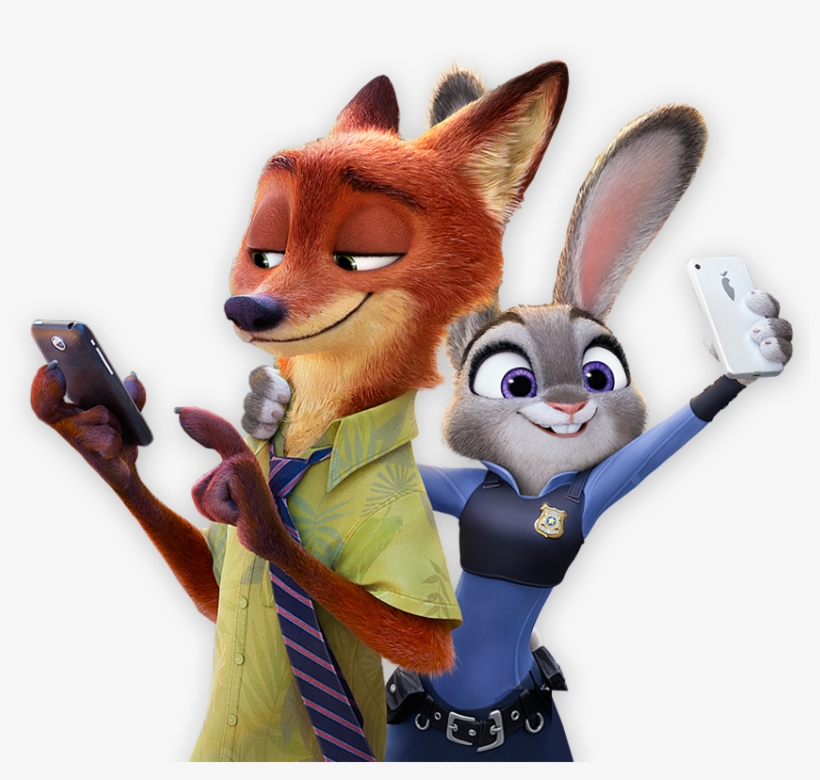 Nickandjudy Selfies - Zootopia Png, transparent png download