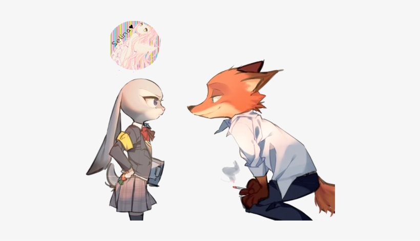 Nick Wilde Lt - Nick And Judy High School, transparent png download
