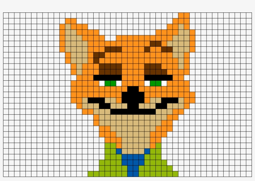 Nick Wilde Pixel Art, transparent png download