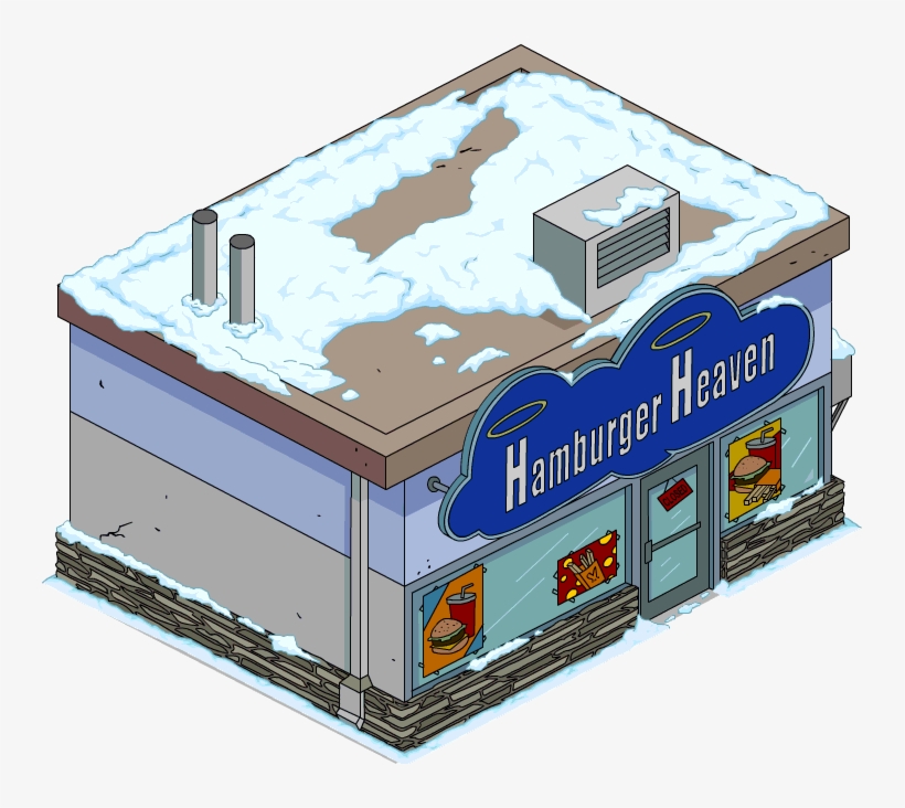 Hamburger Heaven Snow Menu - Homer The Heretic, transparent png download