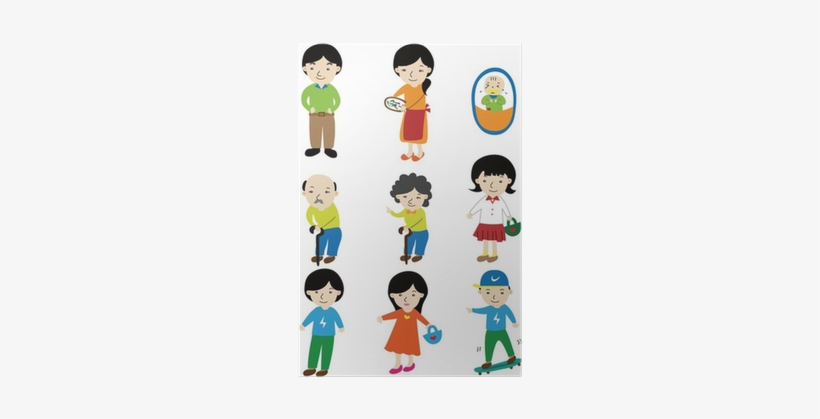 Cartoon Family Of 7, transparent png download