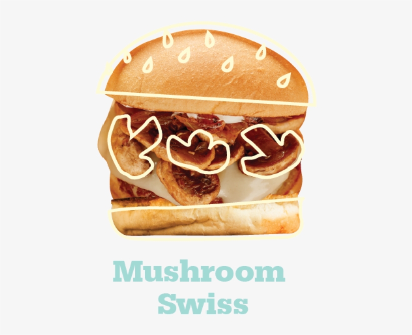 The Atomic Burger Green Chile Burger Jamburger Mushroom - Hamburger, transparent png download
