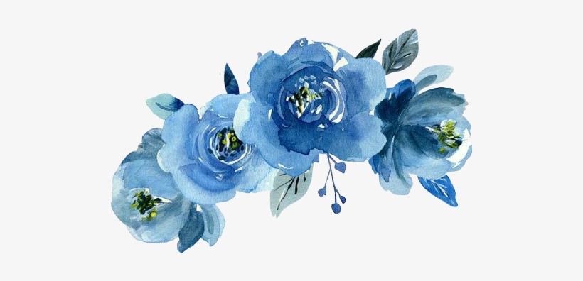 Discover The Coolest - Get Well - Pretty Blue Floral Card, transparent png download