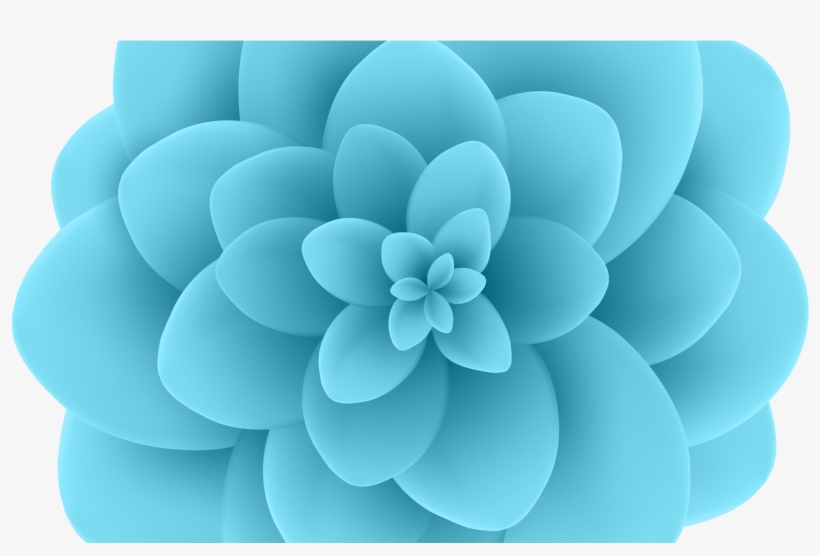 Deco Blue Flower Transparent Clip Art Image Gallery - Blue Flower Transparent, transparent png download