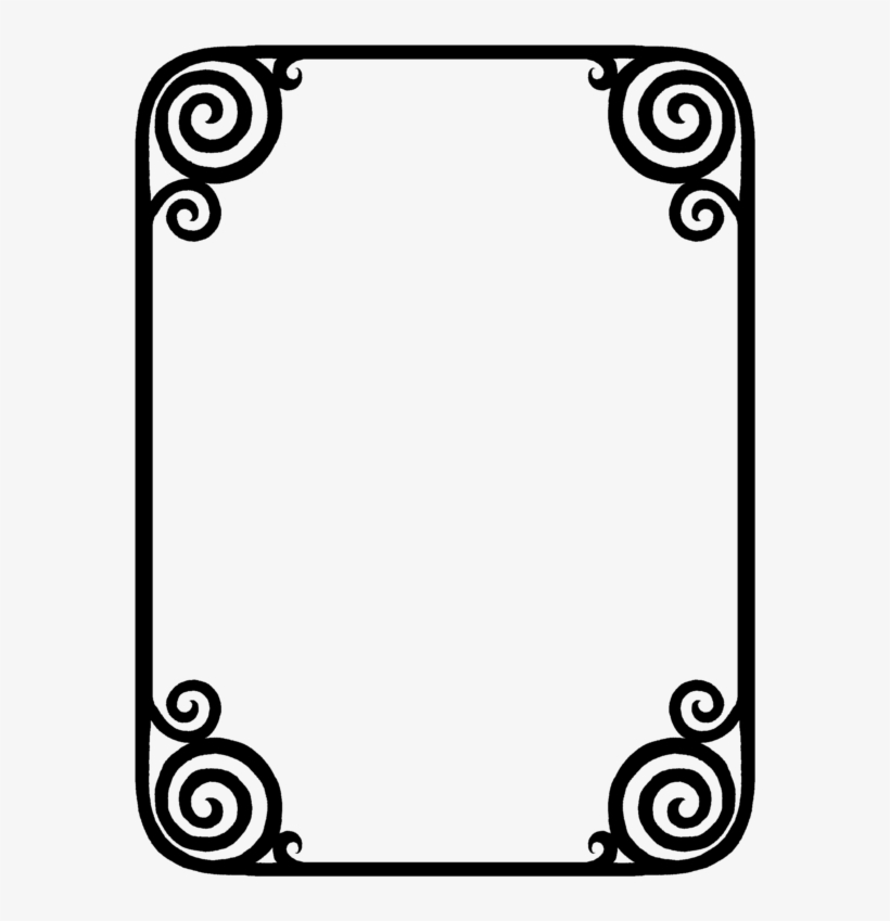 Black Spiral Border Png By Michelangeline On Clipart - Percussion, transparent png download