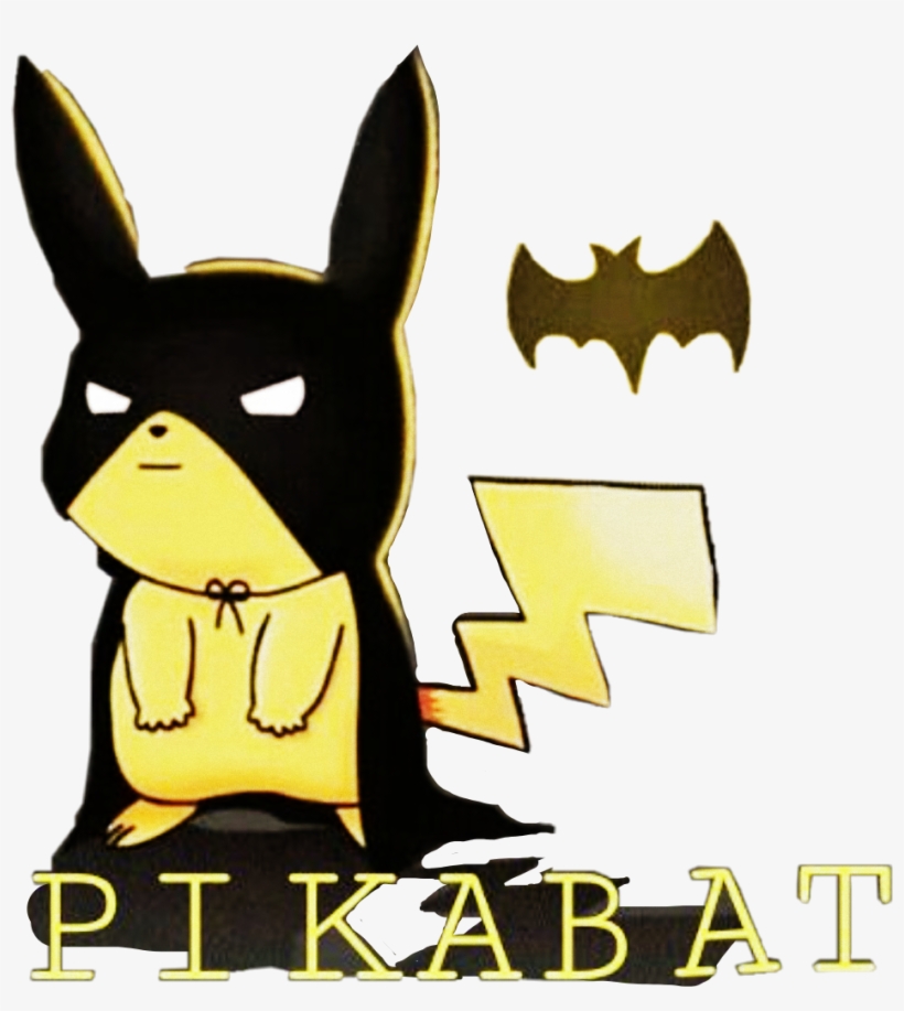 Pikachu Pokemon Batman Mask Word Text Funny Sticker - Original Schwarzmarkt Men's Hoodie Model Batpikachu, transparent png download