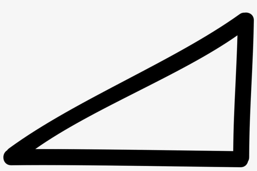 Triangle Hand Drawn Shape Outline Comments - Icon, transparent png download