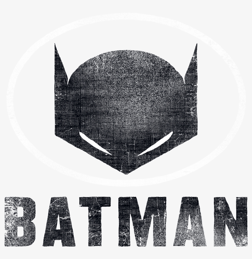 Batman Mask In Oval Men's Heather T-shirt - Batman, transparent png download