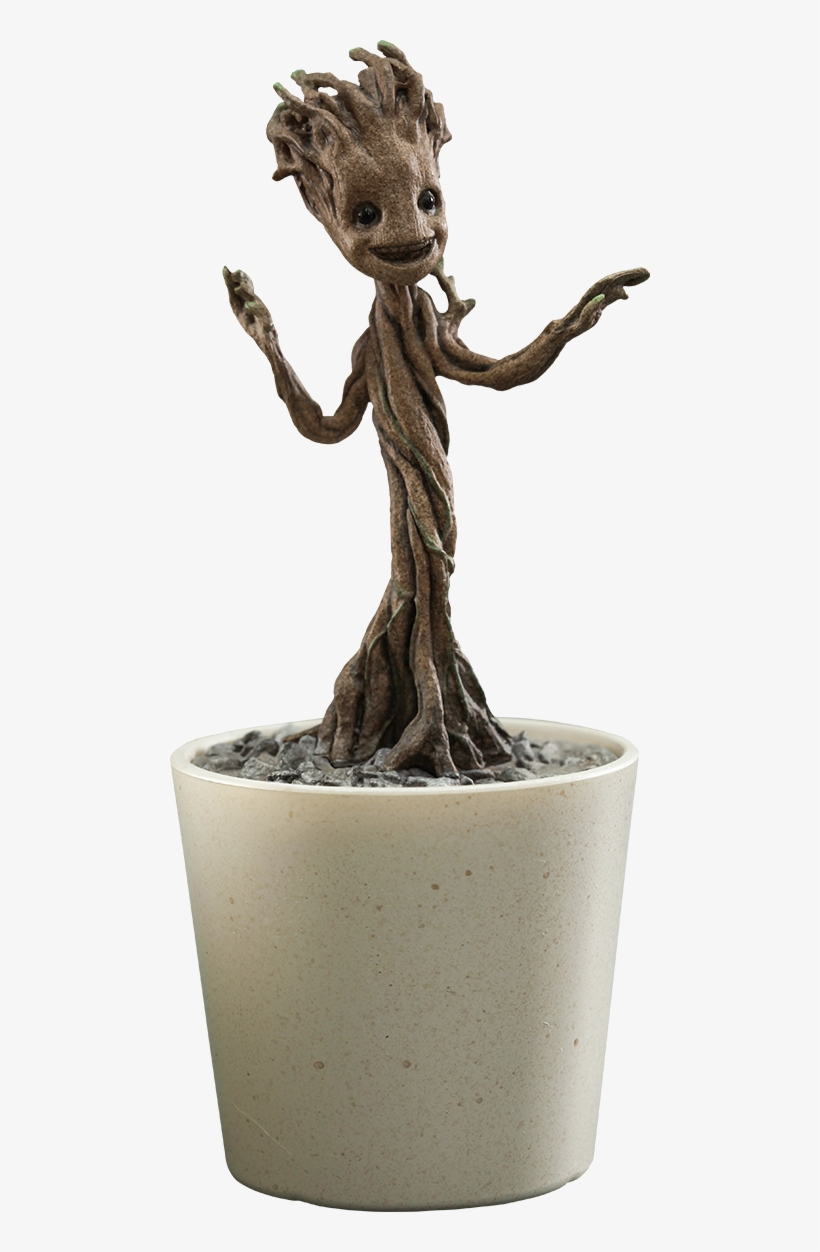 Hot Toys Little Groot Quarter Scale Figure $44 - Marvel: Hot Toys Deluxe Action Figure: Little Groot, transparent png download
