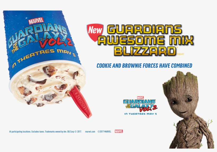 Dairy Queen Unveils The Guardians Of The Galaxy Soundtrack - Dairy Queen Guardians Of The Galaxy Blizzard, transparent png download