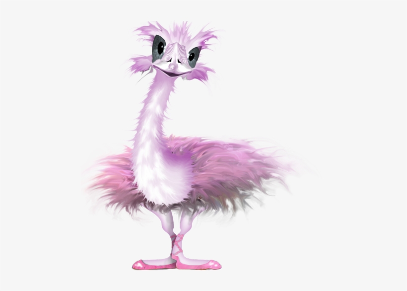Clipart » Animals » Ostrich - Pink Ostrich, transparent png download