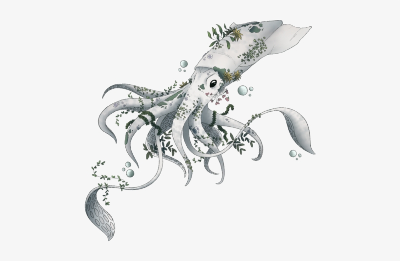 A Nature Squid Because Why Not - Illustration, transparent png download