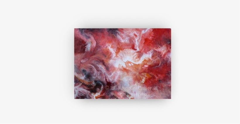 Resin Art Red White Black Smokey - Art, transparent png download