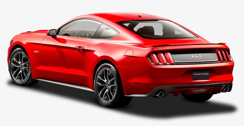 Ford Mustang Red Car Back Side Png Image - Mustang 2015 Vs 2017, transparent png download