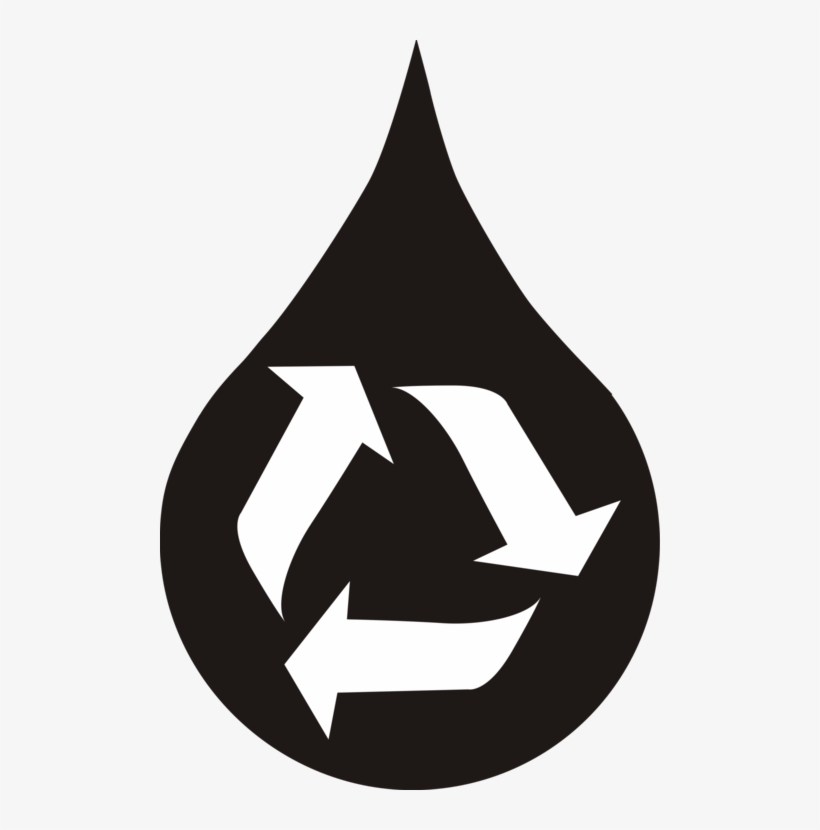 Reclaimed Water Computer Icons Recycling Symbol - Water Drop Clip Art, transparent png download
