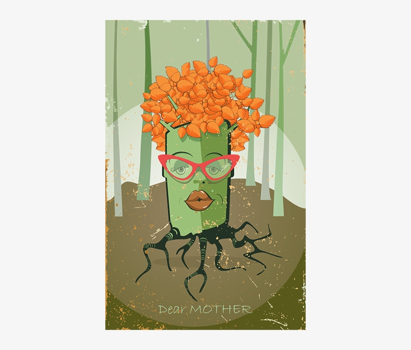 Tree Family By Goga Katsarava, Via Behance - Illustration, transparent png download