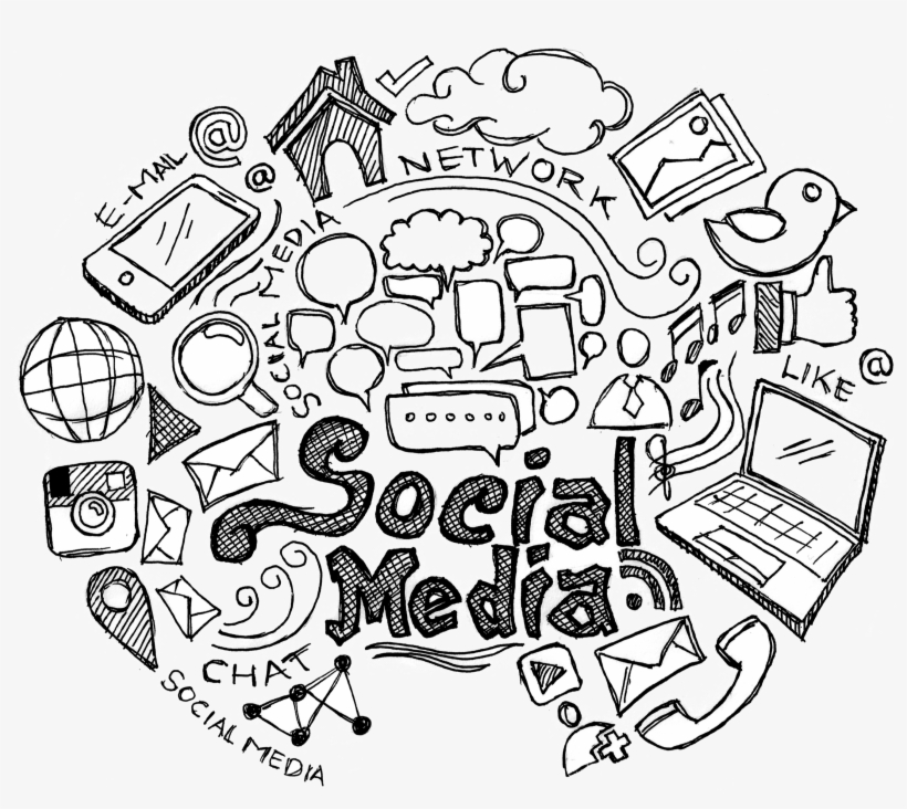Pebble Ltd Services Social Media Services - Social Media Doodles Png, transparent png download