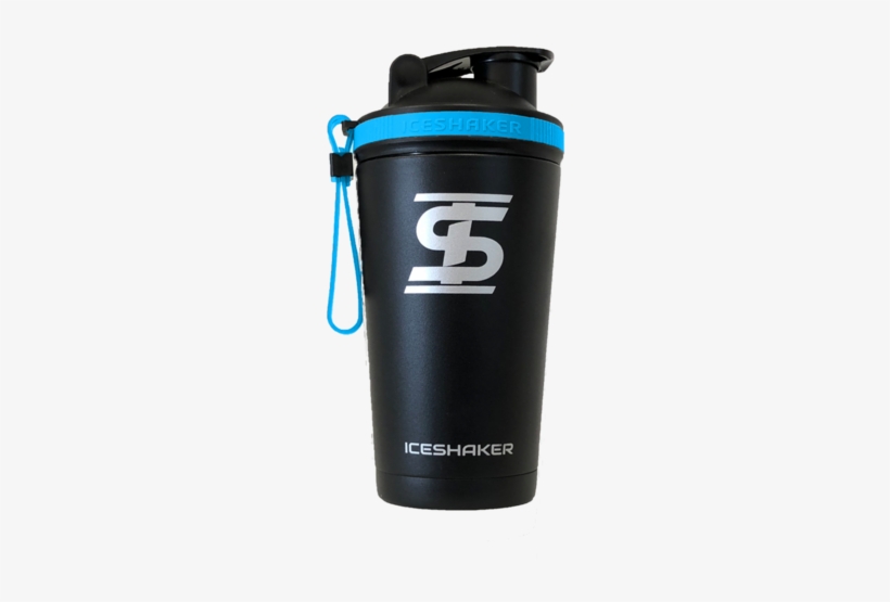 16oz Black - Blue Bands - Ice Shaker, transparent png download