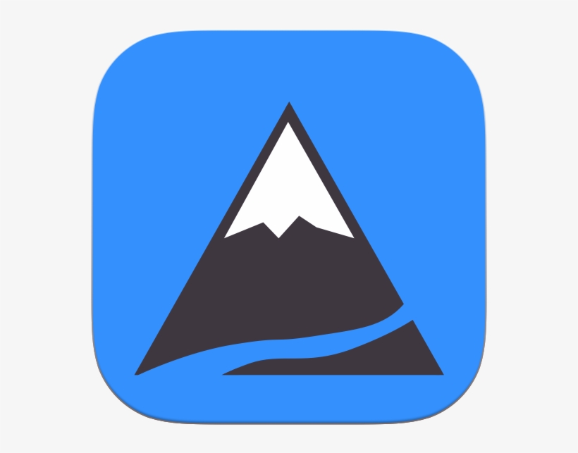 Mountain Symbol Blue, transparent png download