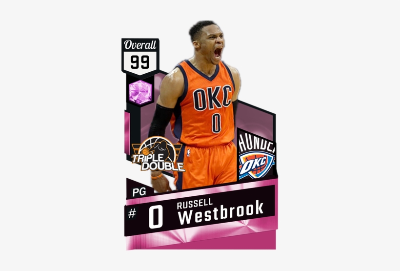 Russell Westbrook 42 Triple Doubles - Pink Diamond Kevin Love, transparent png download