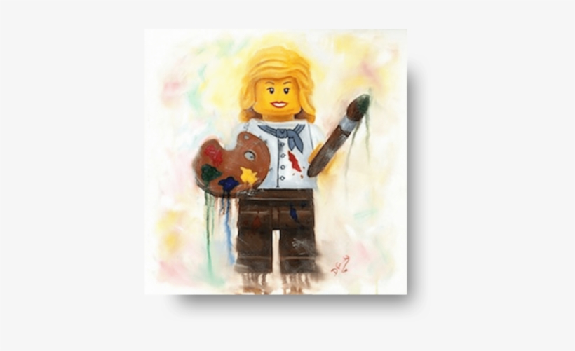 Lady Artist Original Painting - Art, transparent png download