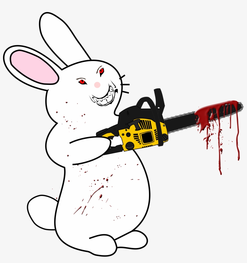 This Free Icons Png Design Of Bunny With Chainsaw, transparent png download