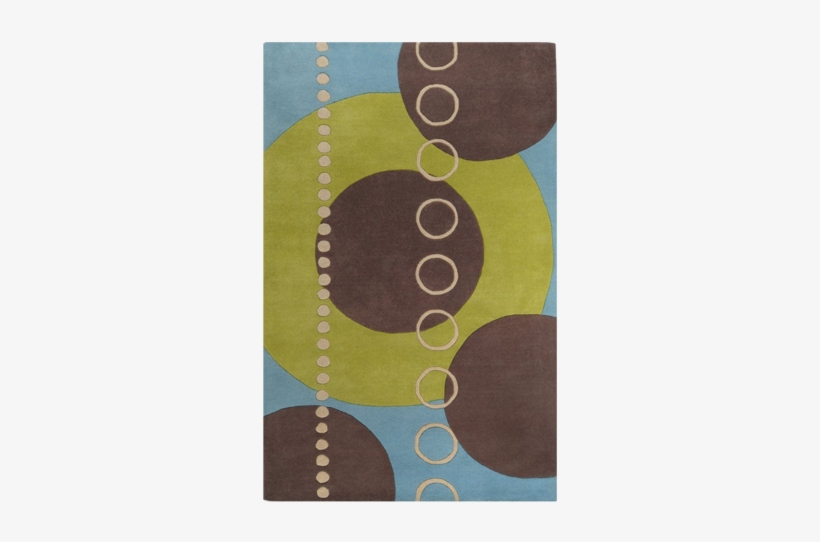 4' Square Forum Plush Pile Contemporary Hand Tufted - Surya Forum Sky/brown Circle Area Rug; Runner 3' X, transparent png download