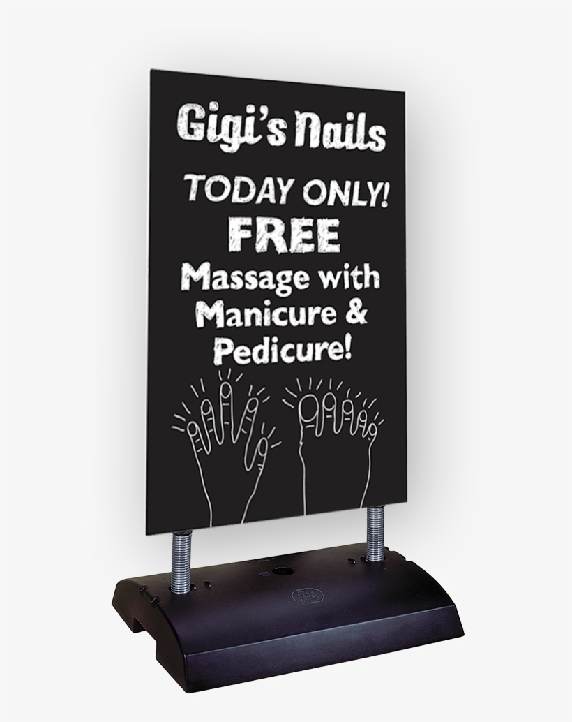 Springer Wo/wo Sidewalk Chalkboard, 3'x2′ - Springer Deluxe Message Board Sidewalk Sign - Black, transparent png download