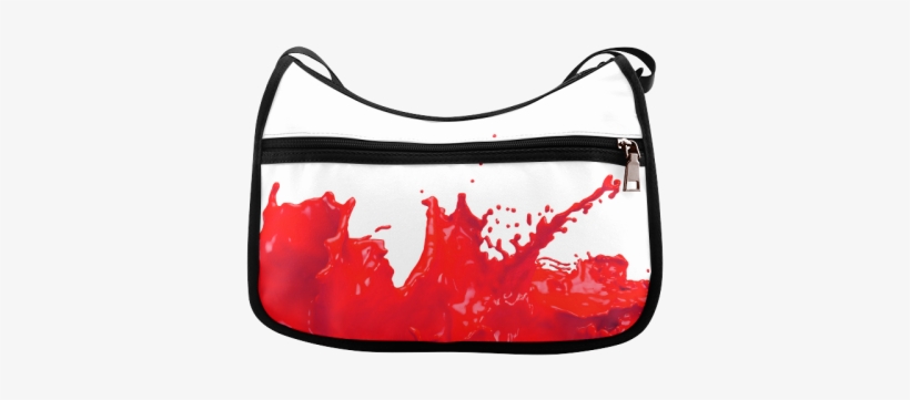 Glossy Red Paint Splash Crossbody Bags - Orange Paint Splatter, transparent png download