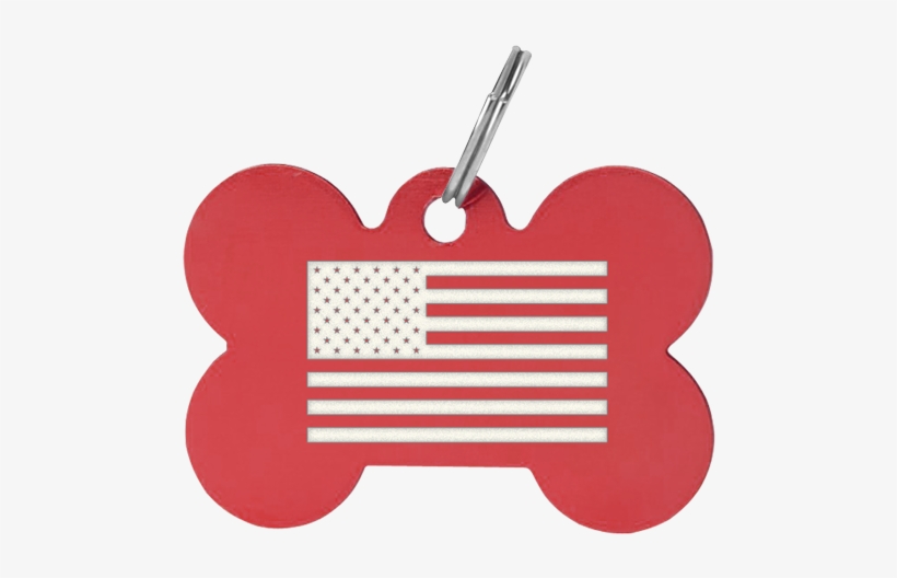 Bone Shaped Tag With Custom American Flag Laser Engraved - Don't Kneel Us Flag Shirt - United States Patriotism, transparent png download