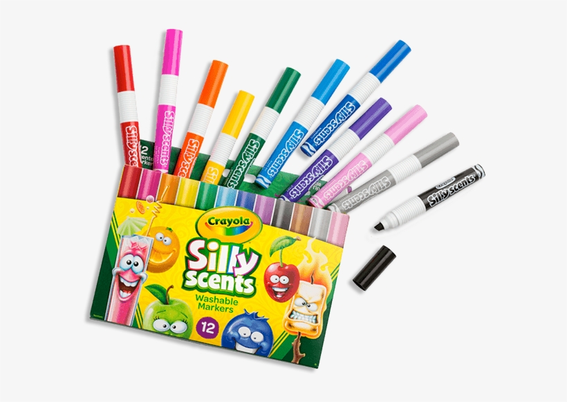 Crayola Sillyscents Markers Crayola Sillyscents Markers - Crayola - 12 Silly Scents Chisel Tip Markers, transparent png download