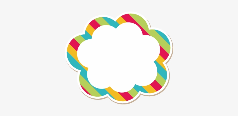 Personalised Colourful Cloud Sticker - Forma De Nube Png, transparent png download