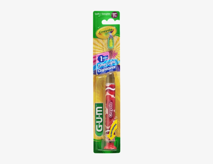 Gum® Crayola™ Timer Light Toothbrush, Ages 5 - Toothbrush, transparent png download