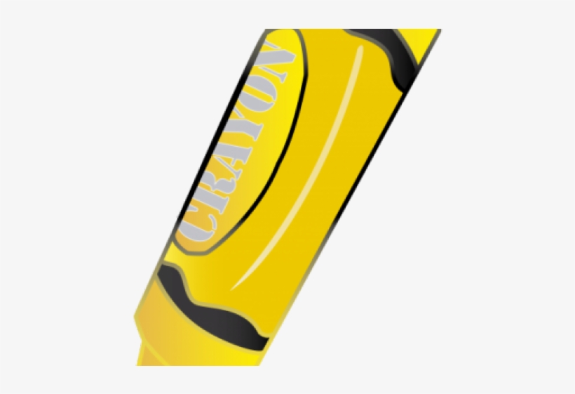 Crayon Clipart Five - Yellow Crayonclipart, transparent png download