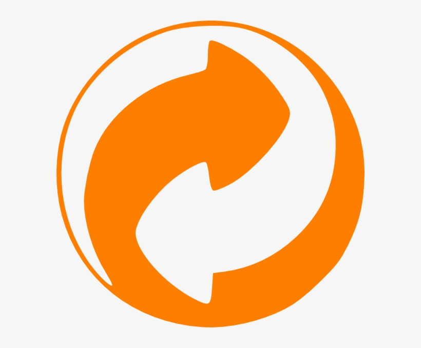Orange Circular Arrows Clip Art At Clker - Green Dot Label, transparent png download