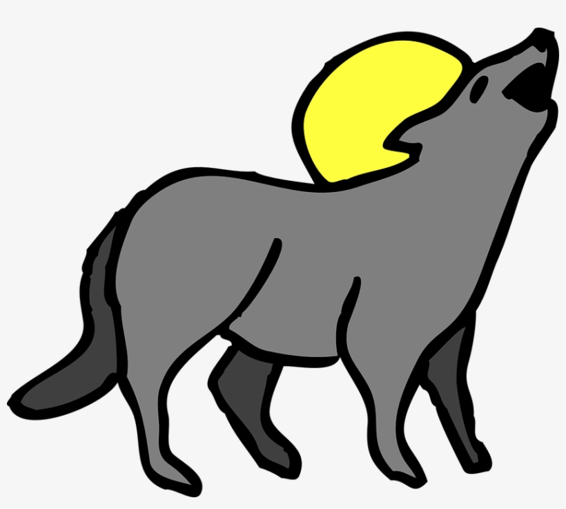 Coyote Howling Moon - Coyote Clipart, transparent png download