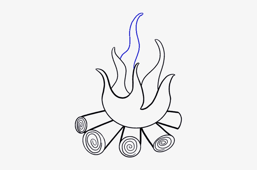 How To Draw Fire - Drawing, transparent png download