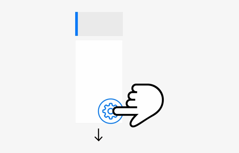 Tap On The Gear Icon On The Paper - Graphic Design, transparent png download